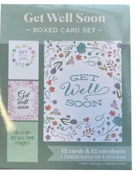 12 Count Boxed Cards - Get-Well Sentiments