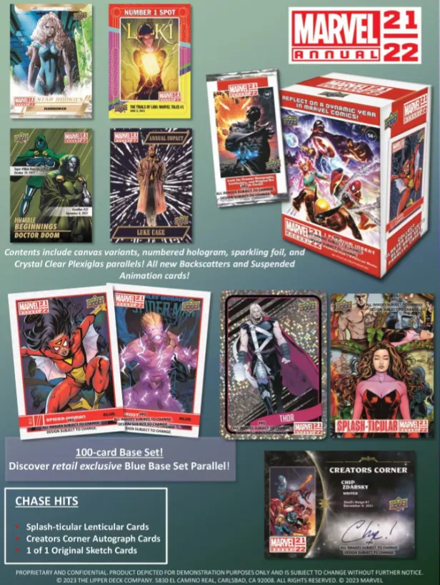 2021-22 Upper Deck Marvel Annual 6-Pack Blaster Box