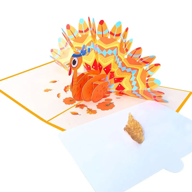 3D Handmade Peacock Pop-Up Greeting Card: Perfect for Birthdays, Thinking of You, Congratulations, Thank You & More!