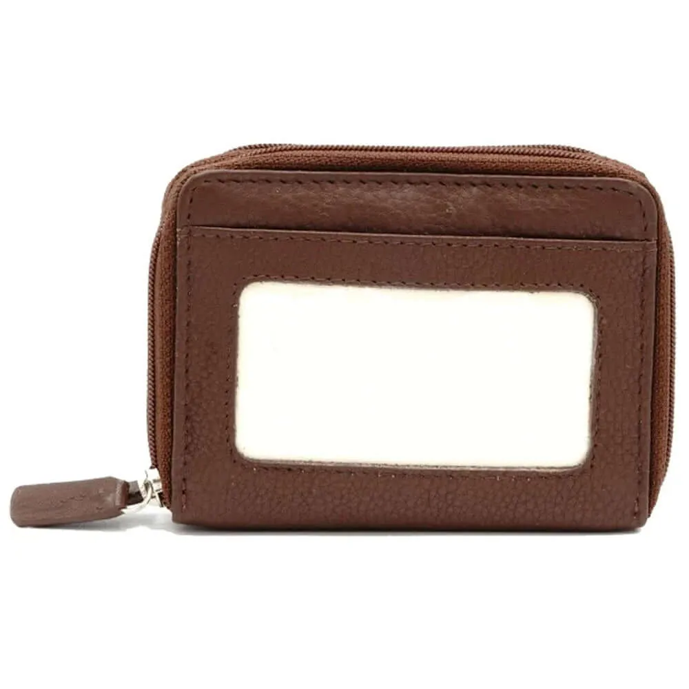 Accordion Cardholder Wallet for Credit Cards and IDs - Brown