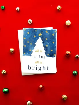 All is Calm All is Bright Holiday Card