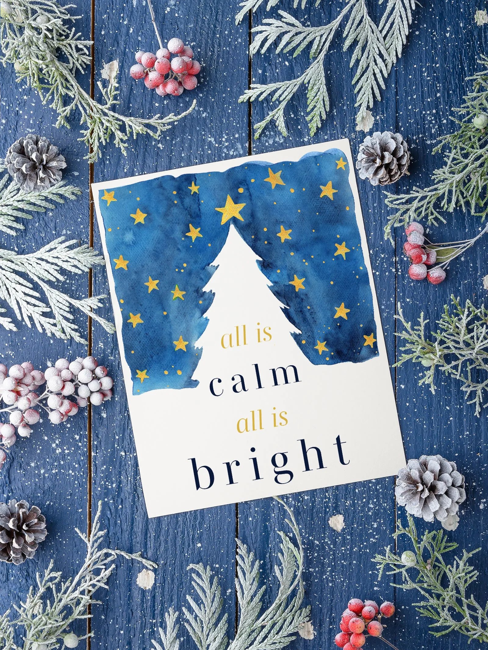 All is Calm All is Bright Holiday Card