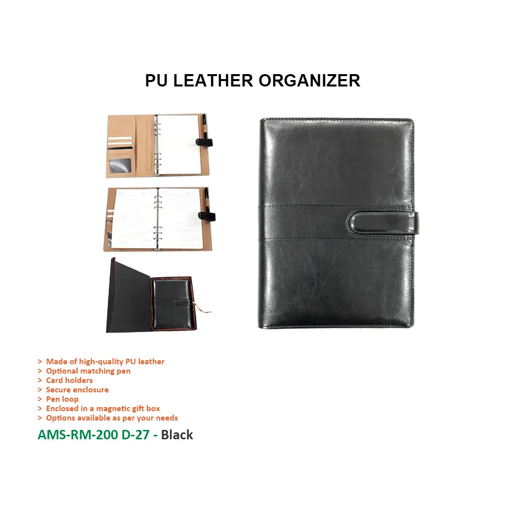 AMS-RM-200 D-27 - PU Leather Organizer