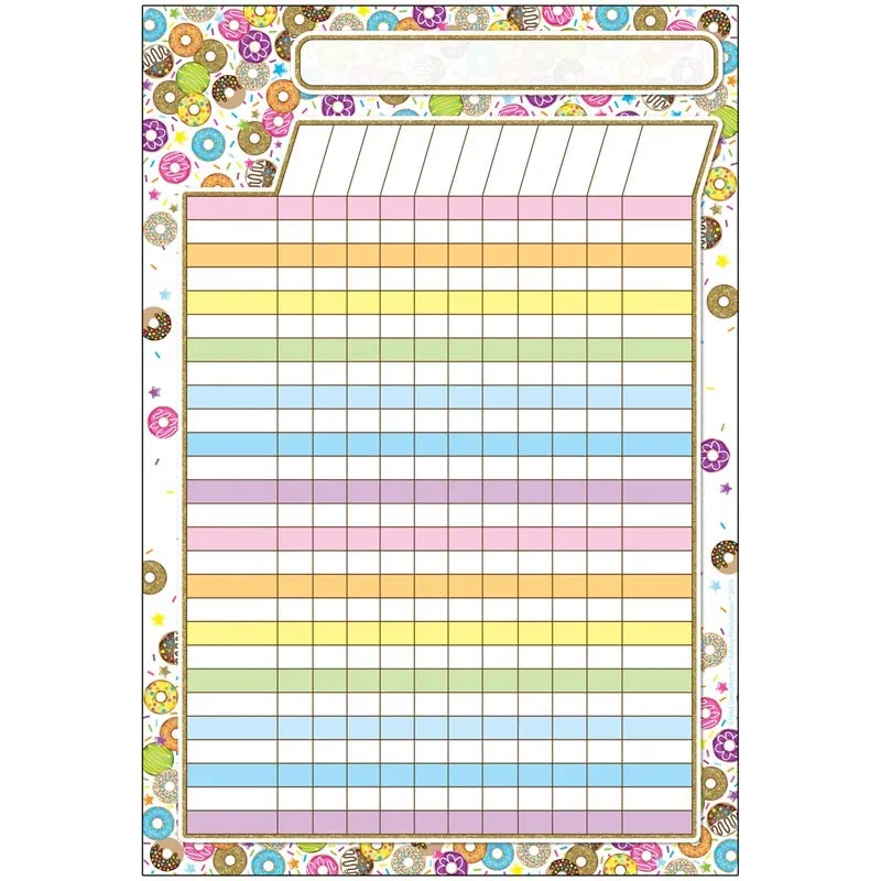 Ashley Smart PolyChart, Donutfetti® Incentive Chart, 13" X 19" (ASH91062)