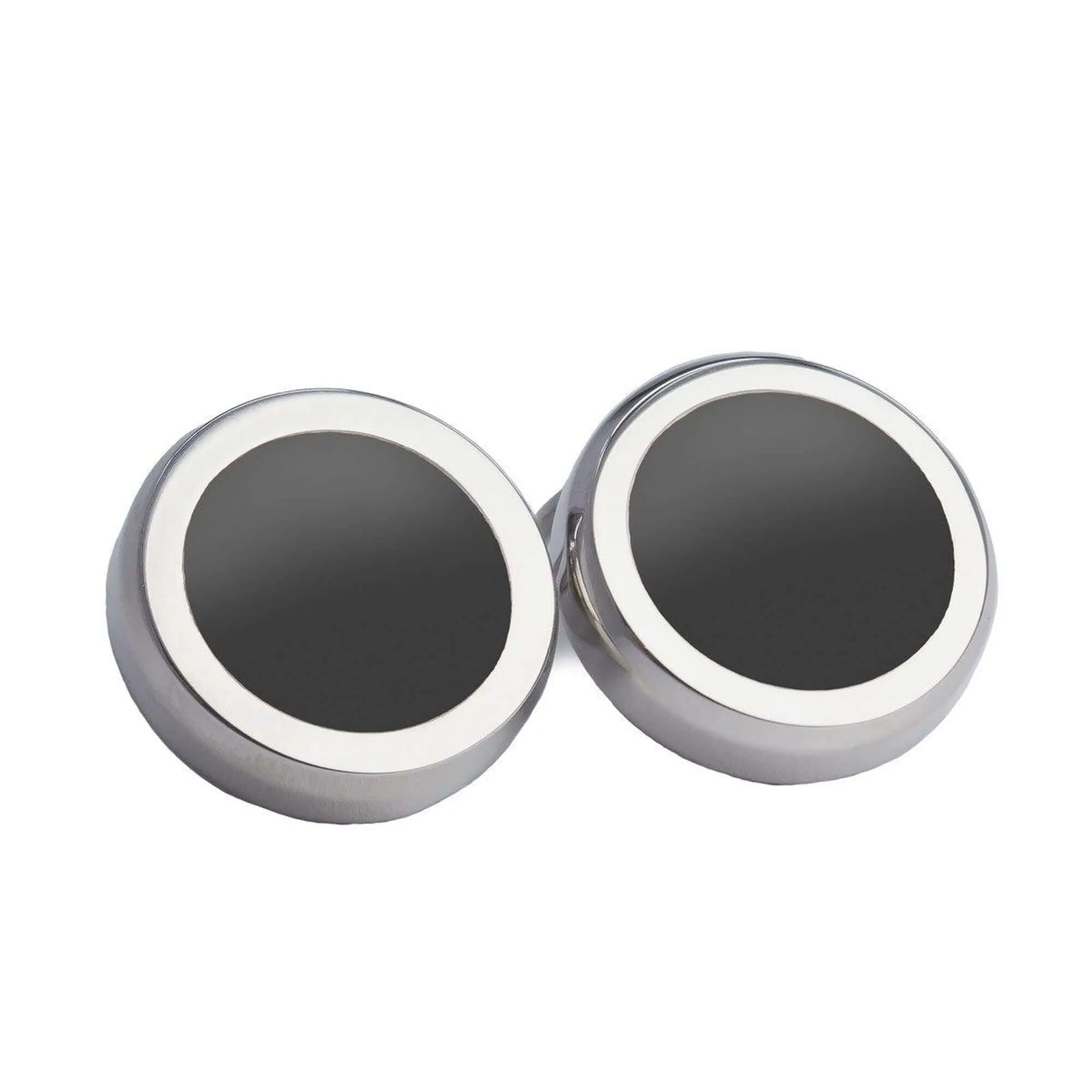 Azthom Enamel Black Button Covers