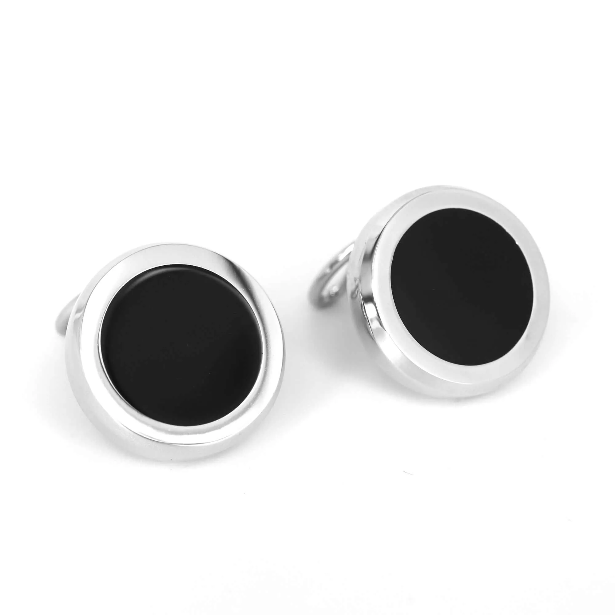 Azthom Enamel Black Button Covers