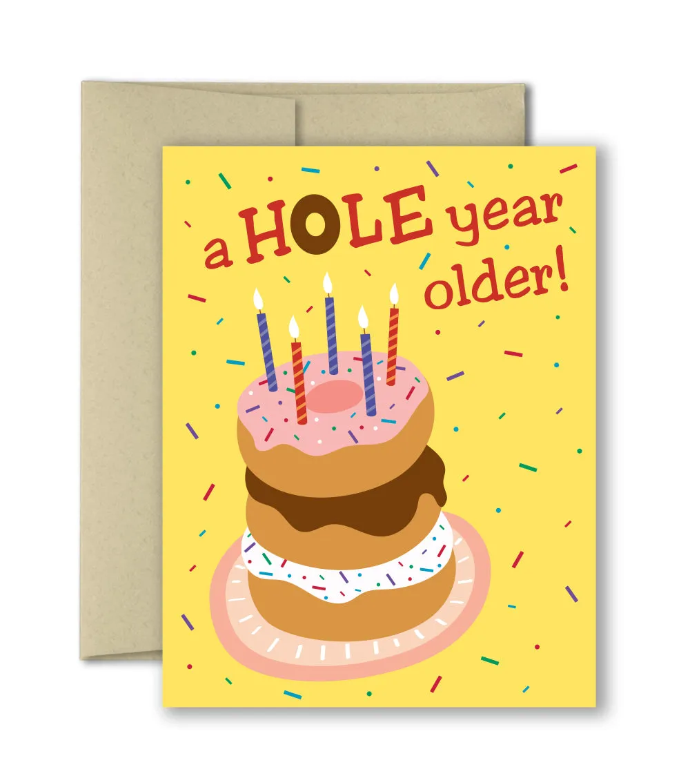 Birthday Card - A Hole Year Older