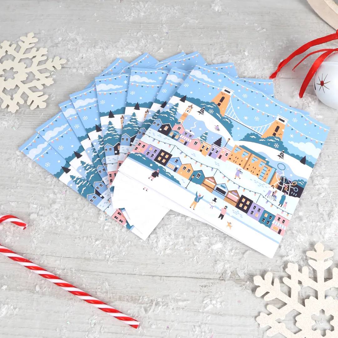 Bristol Winter Greetings Card 8 Pack