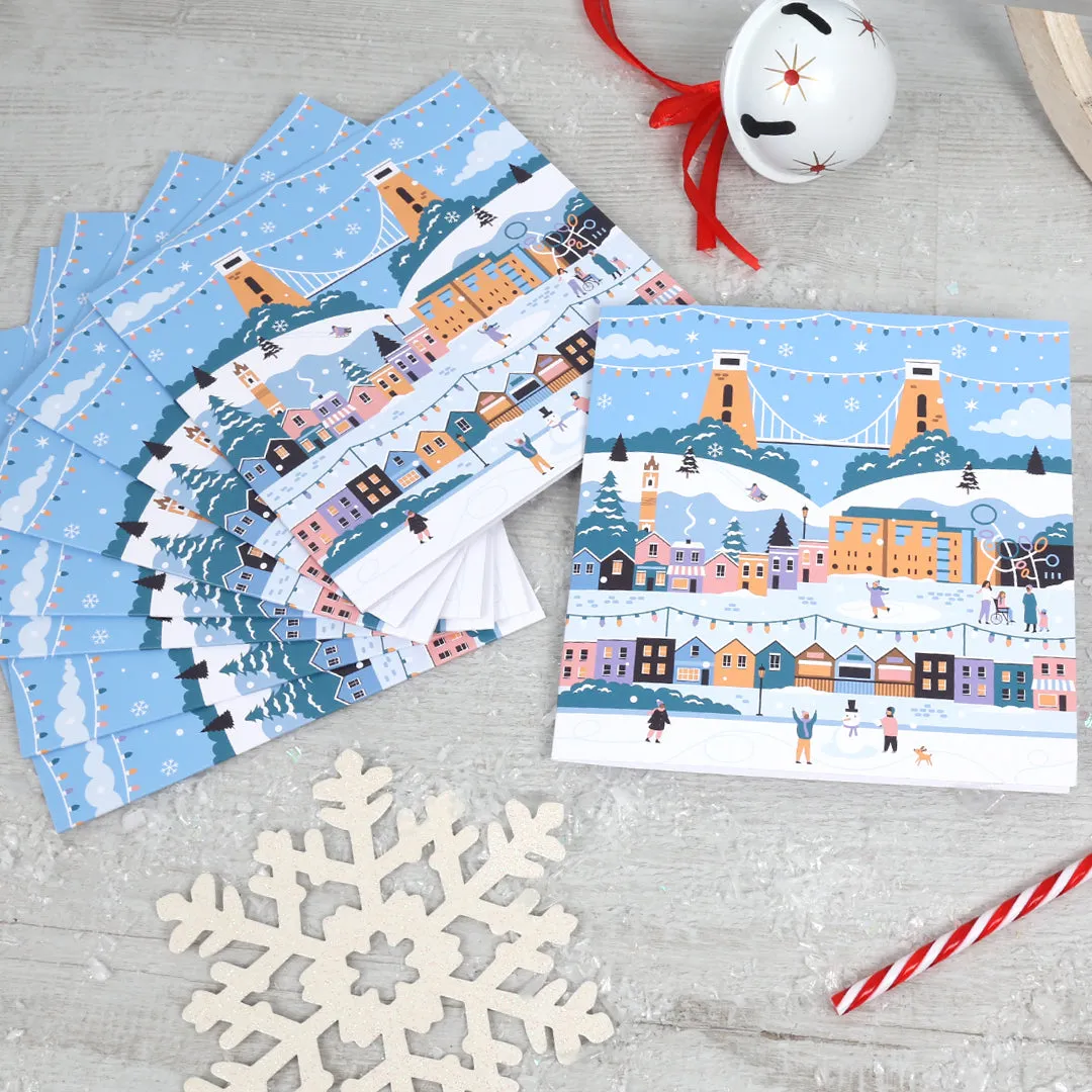 Bristol Winter Greetings Card 8 Pack