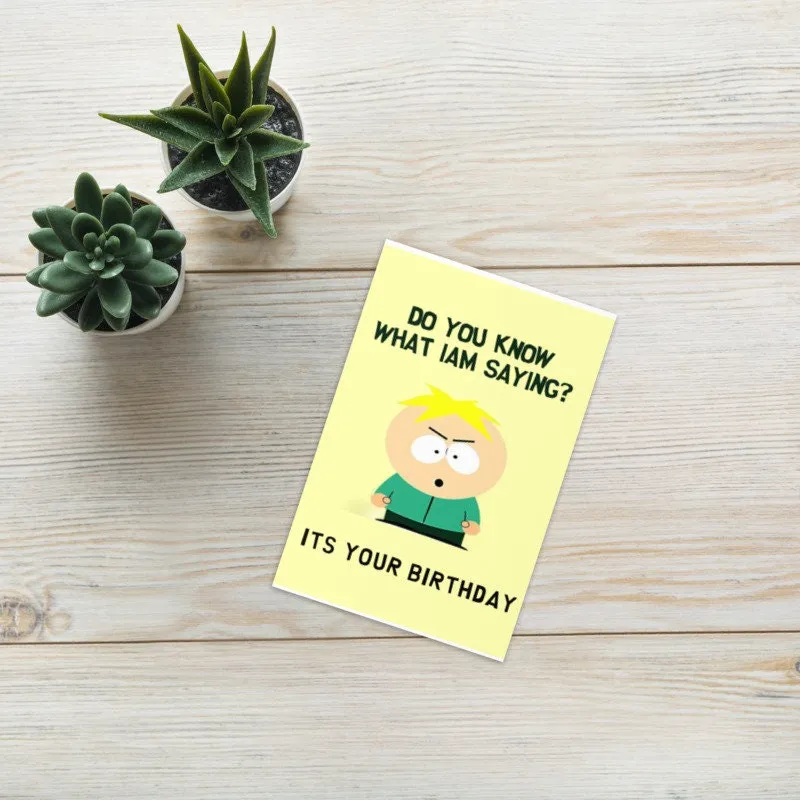 butters greeting card ,birthday card ,southpark birthday card southpark |