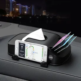 Car Dashboard Tissue Box Phone Holder