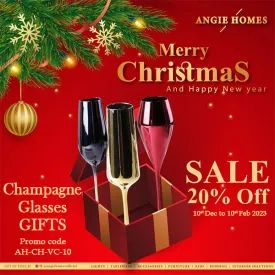 Champagne Glasses For Christmas Gift | X-mas Gift Voucher For Bulk Gifting | Corporate Gifts