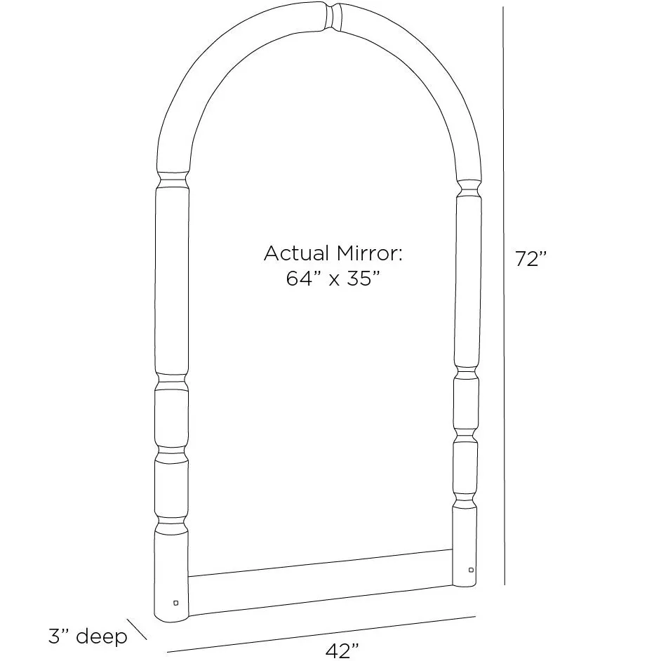 Charleston Floor Mirror