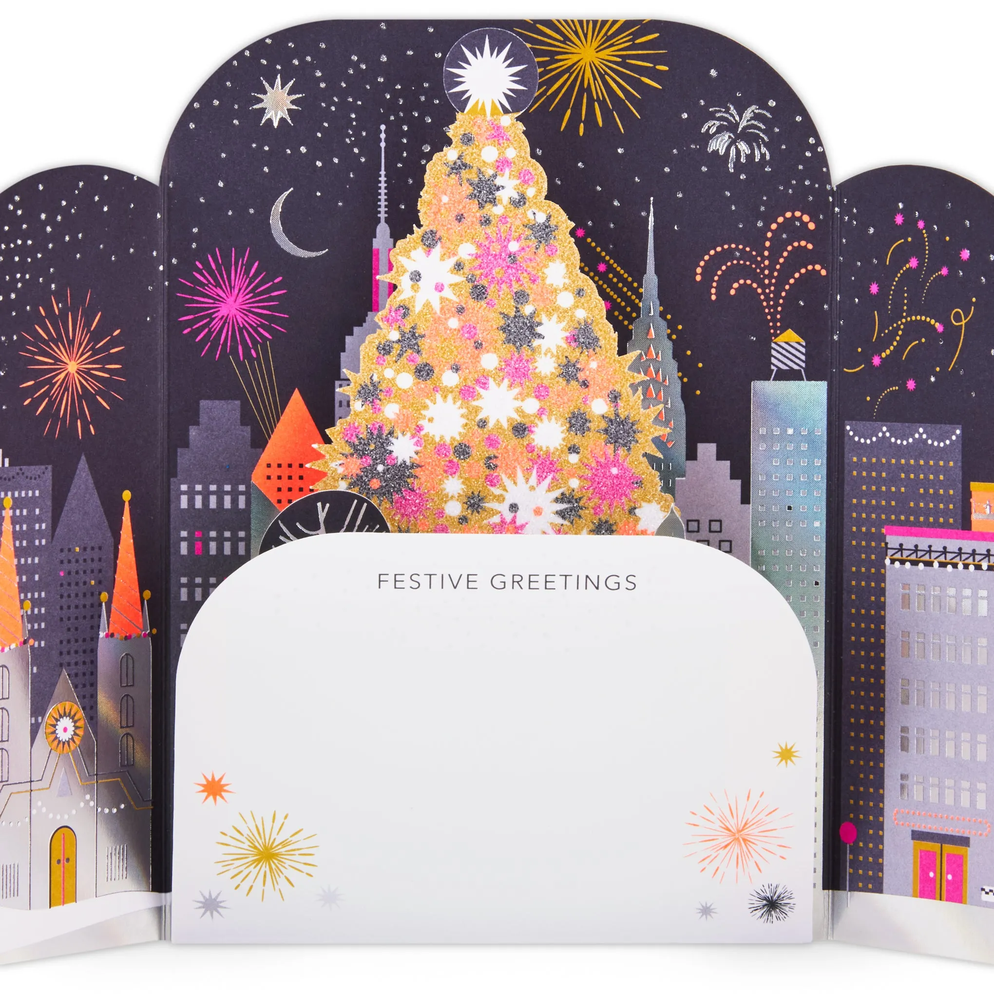 City Skaters Holiday Pop-Up Cards - Set of 8