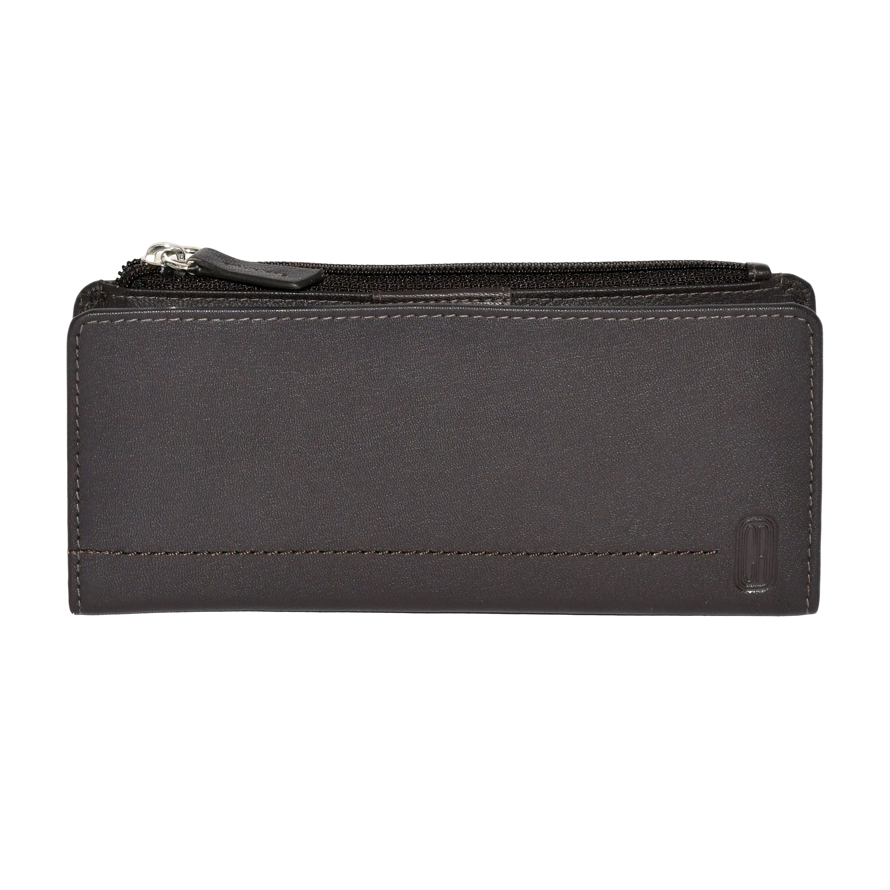 Club Rochelier Ladies' Slim Clutch Wallet With Top Zipper