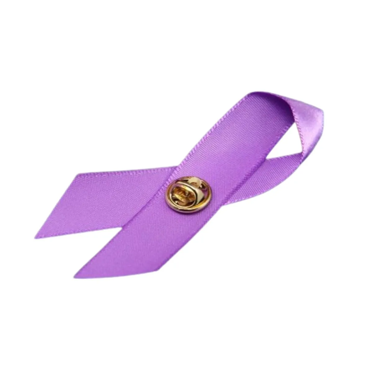 Colitis Disease Purple Awareness Satin Ribbon Pins