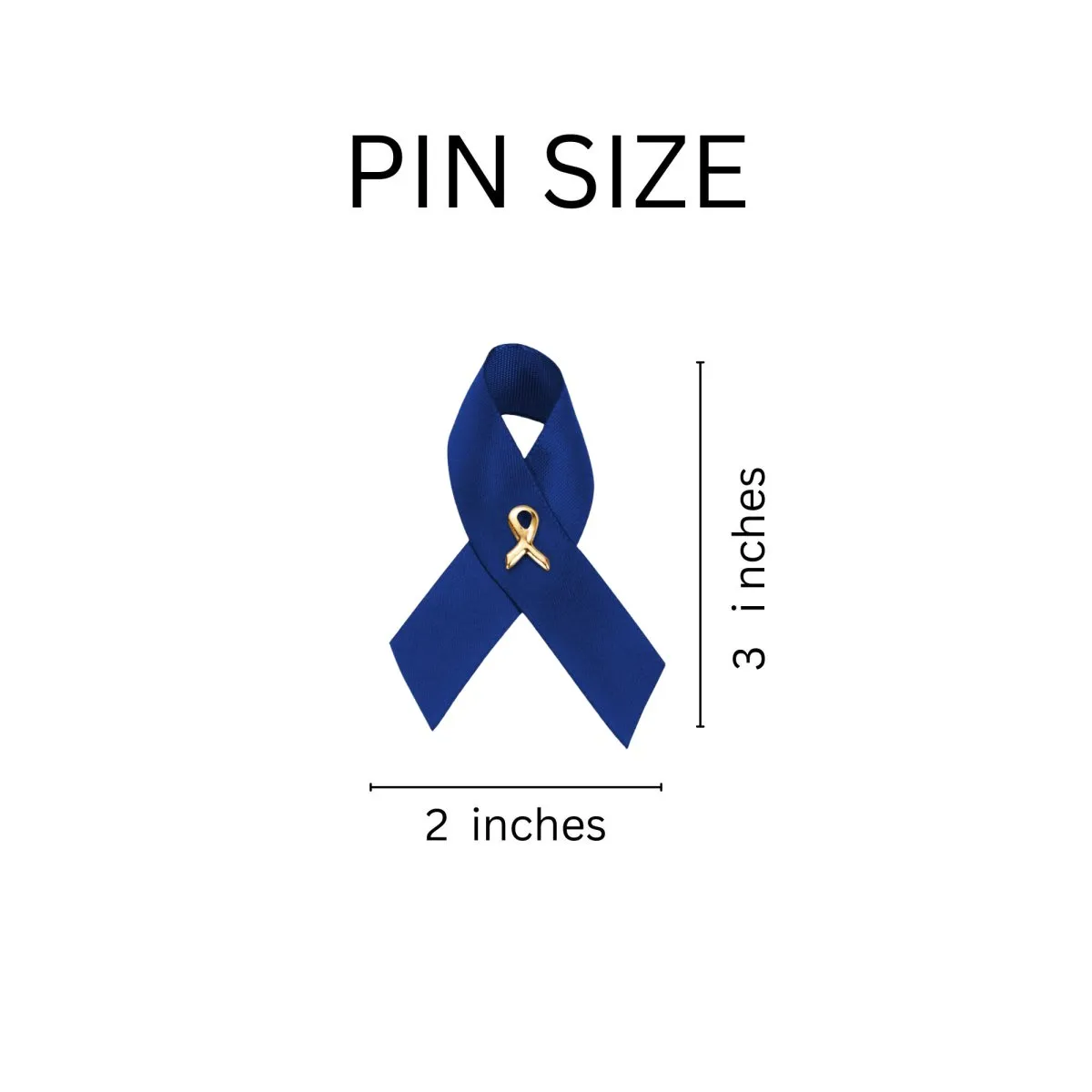 Colon Cancer Awareness Blue Satin Ribbon Pins