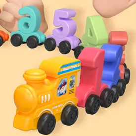 Colorful Plastic Magnetic Digital Number Train - 86A