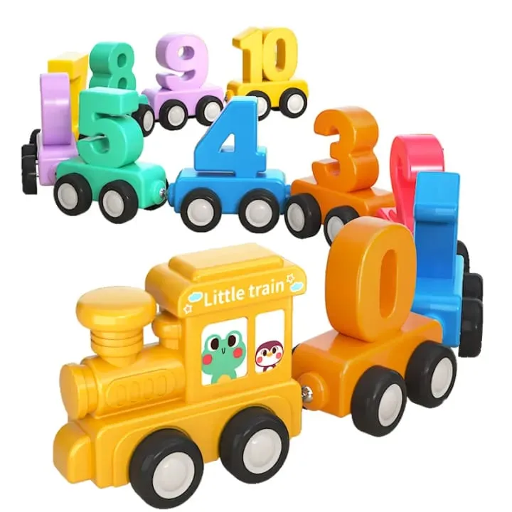 Colorful Plastic Magnetic Digital Number Train - 86A