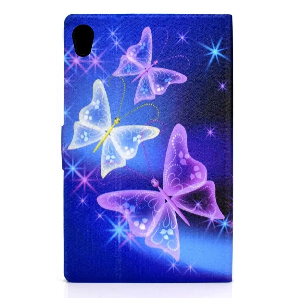 Cool pattern leather case for Lenovo Tab M10 - Purple Butterflies