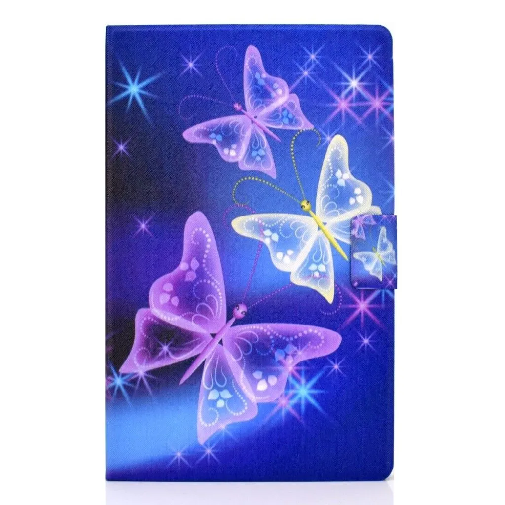 Cool pattern leather case for Lenovo Tab M10 - Purple Butterflies