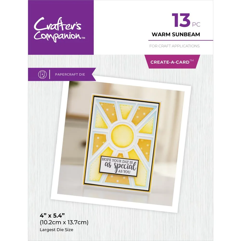 Crafter's Companion Create A Card Metal Dies Warm Sunbeam