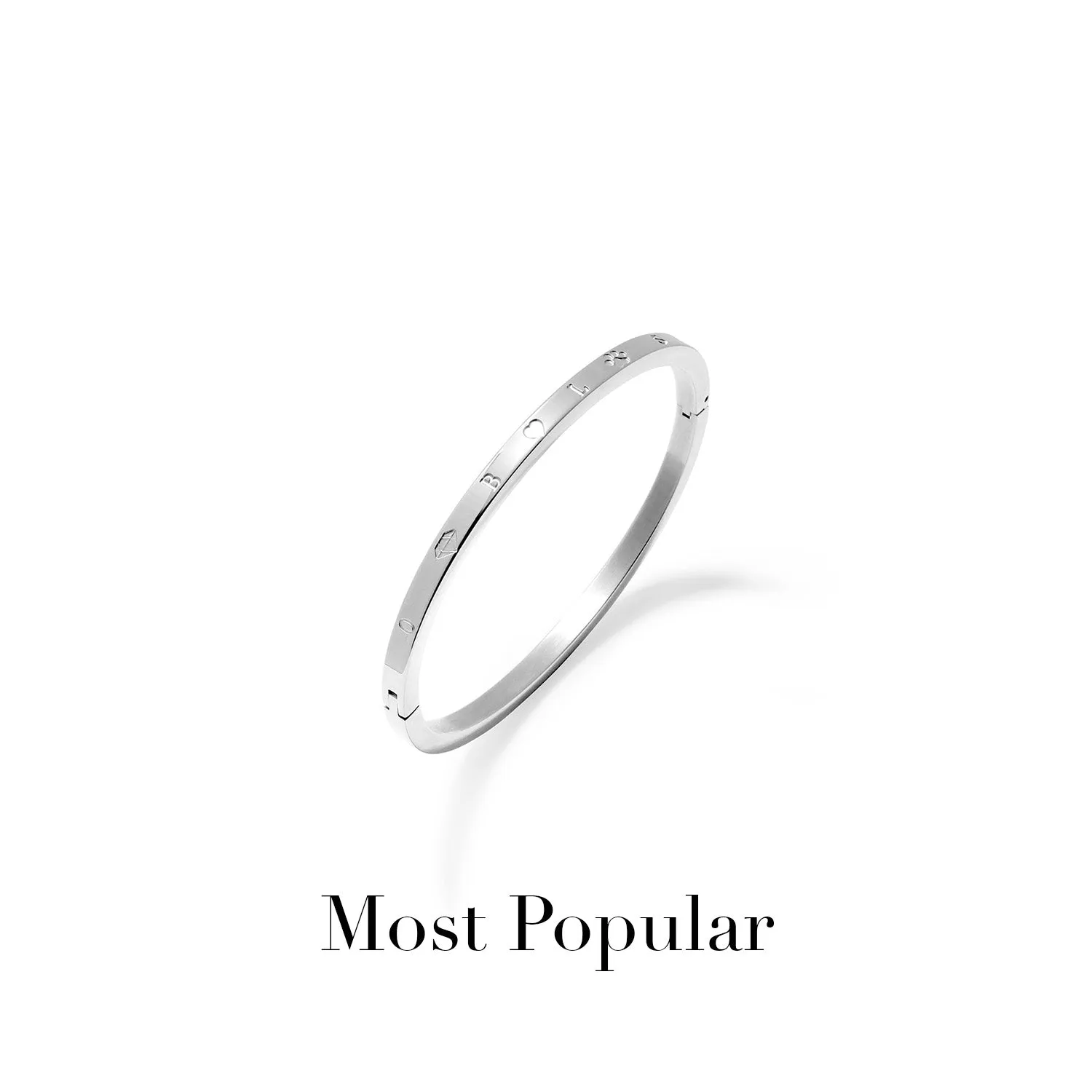 Custom Stamped Bangle (Silver)