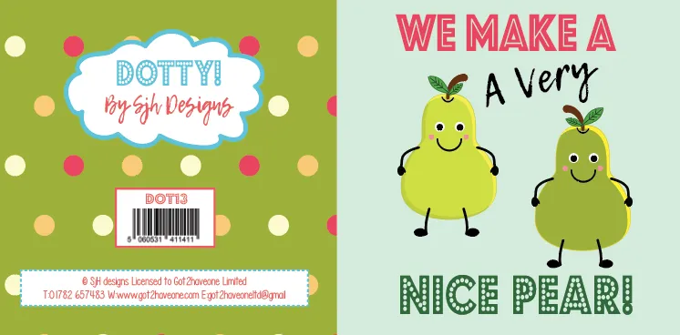 Dotty Card Range - Nice Pear Greetings Card