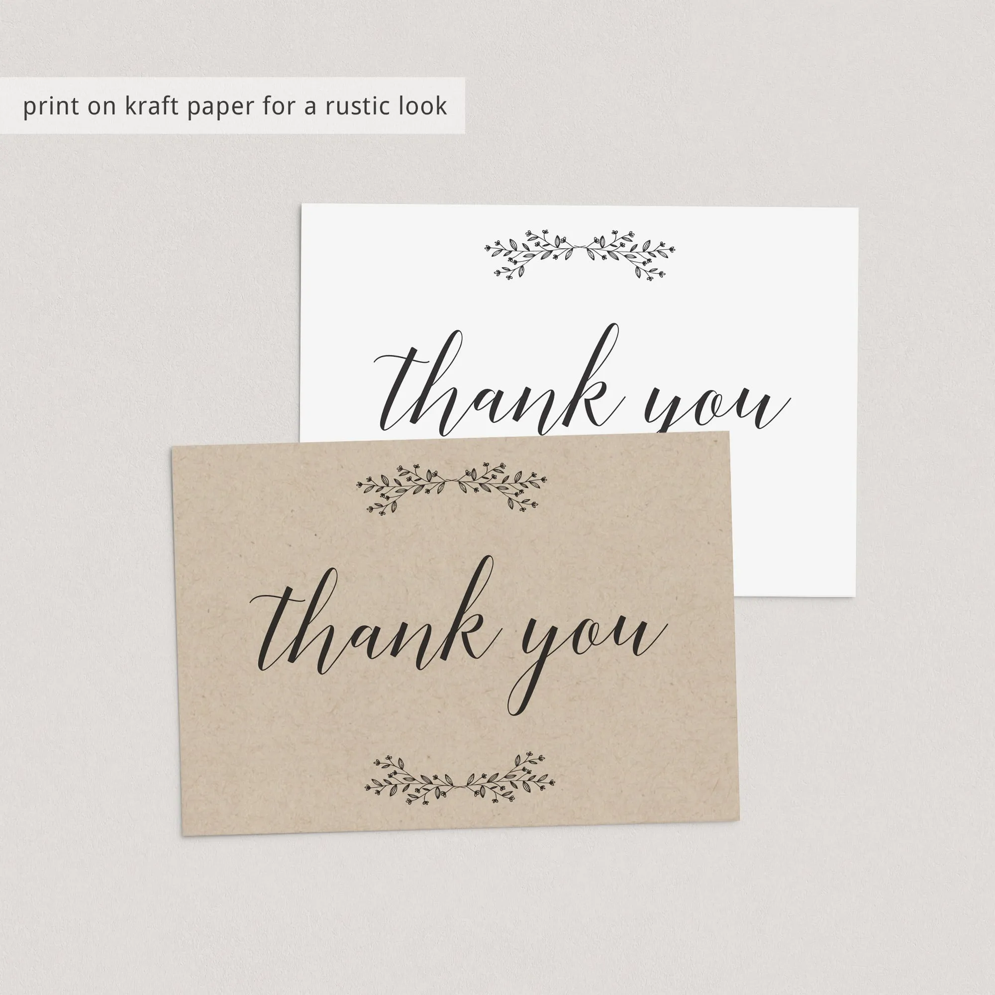 Elegant Thank You Cards Printable