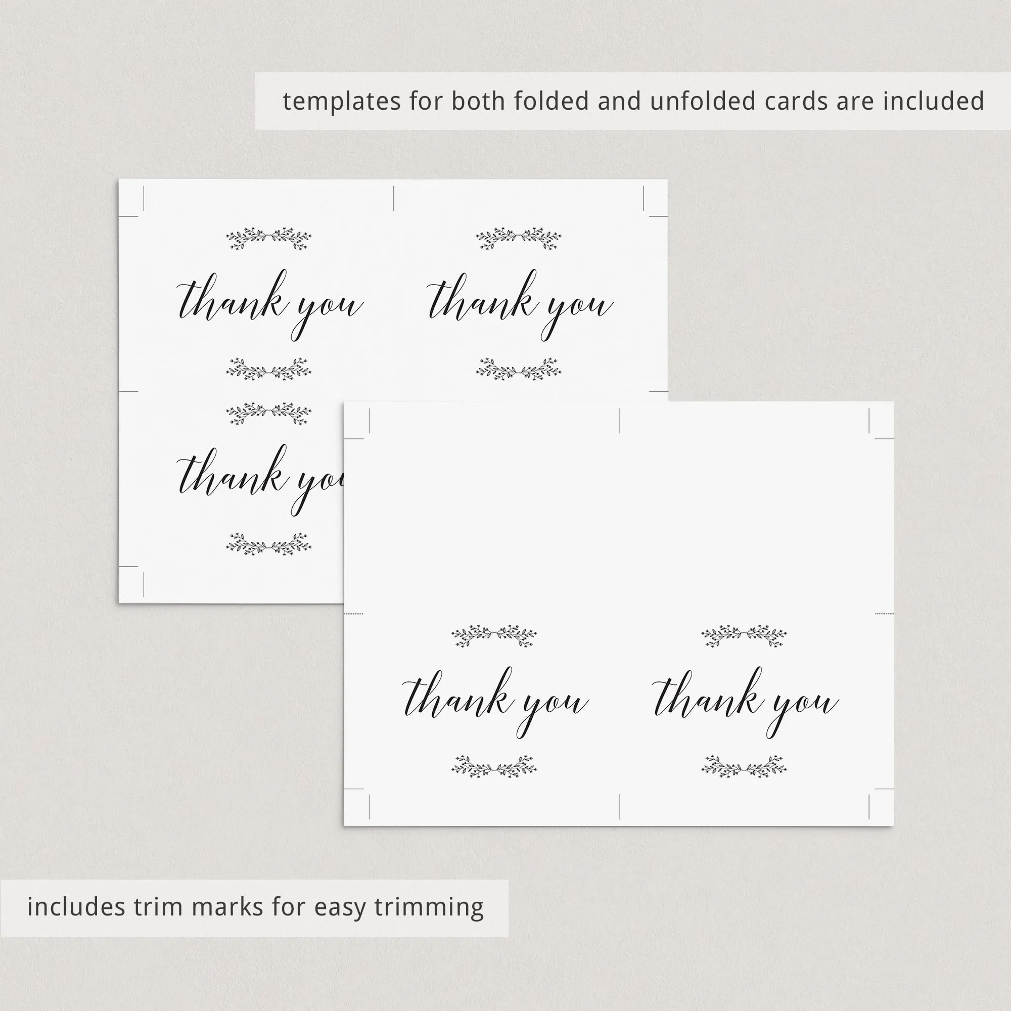 Elegant Thank You Cards Printable