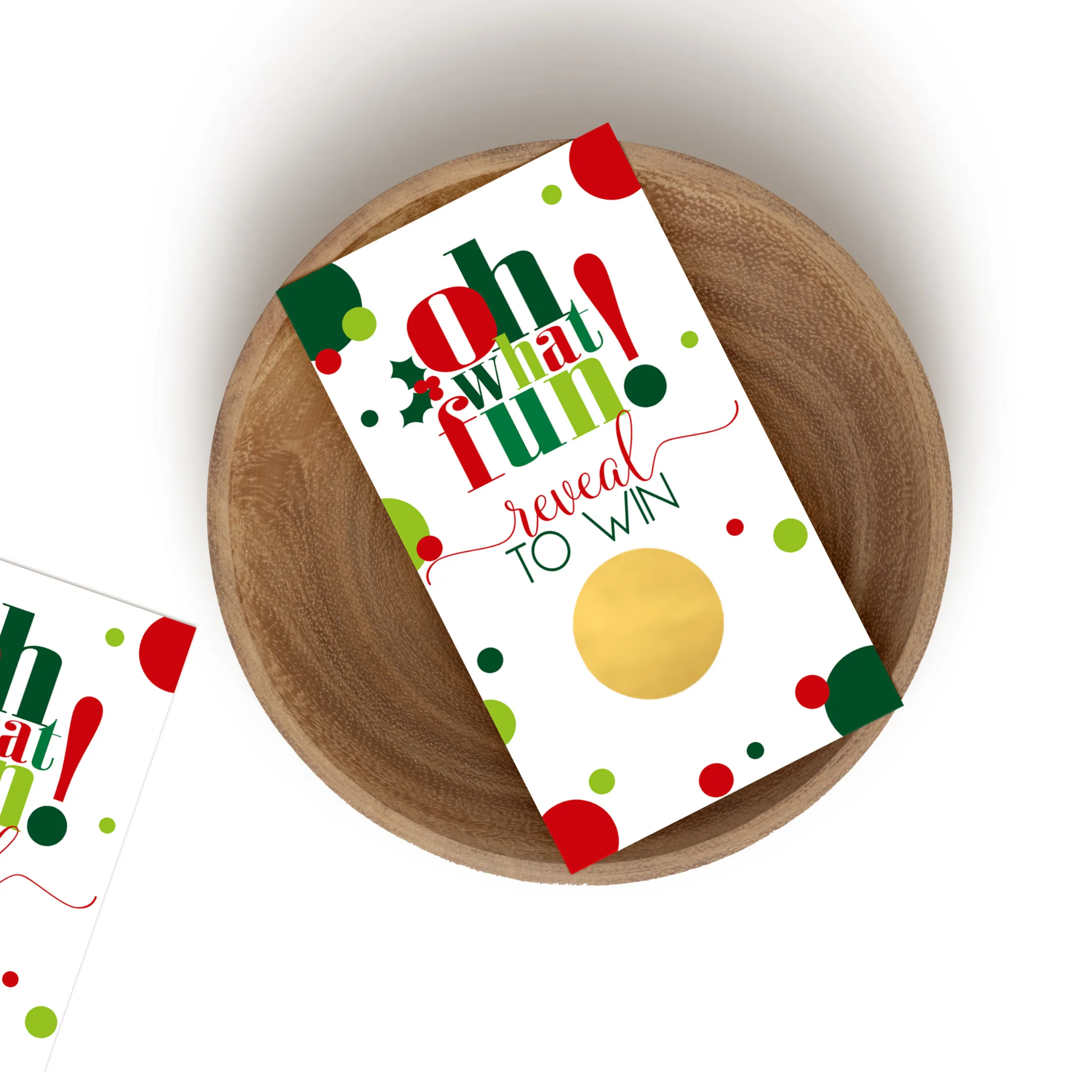 Festive Christmas Scratch Off Game Cards - Pack of 30