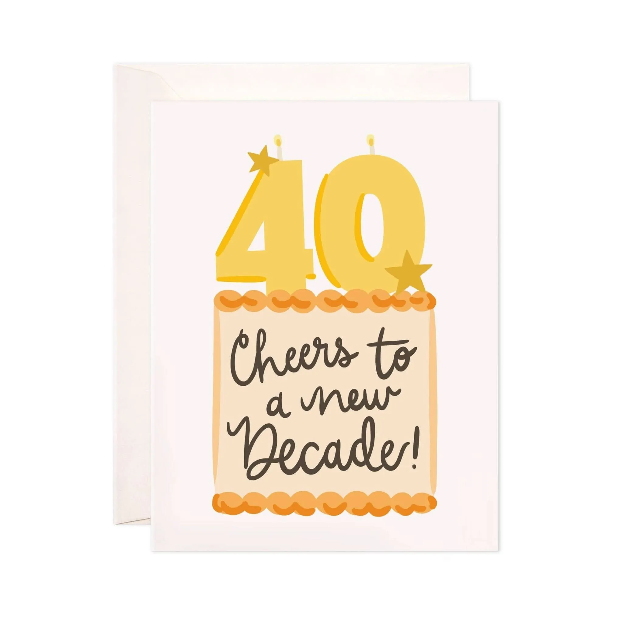 Forty Cake Greeting Card