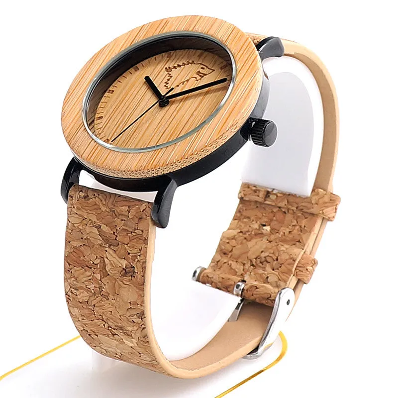 FREE!! RFID Pocket Cork Wallet  with a buy of this BOBO BIRD Bamboo and cork Watch