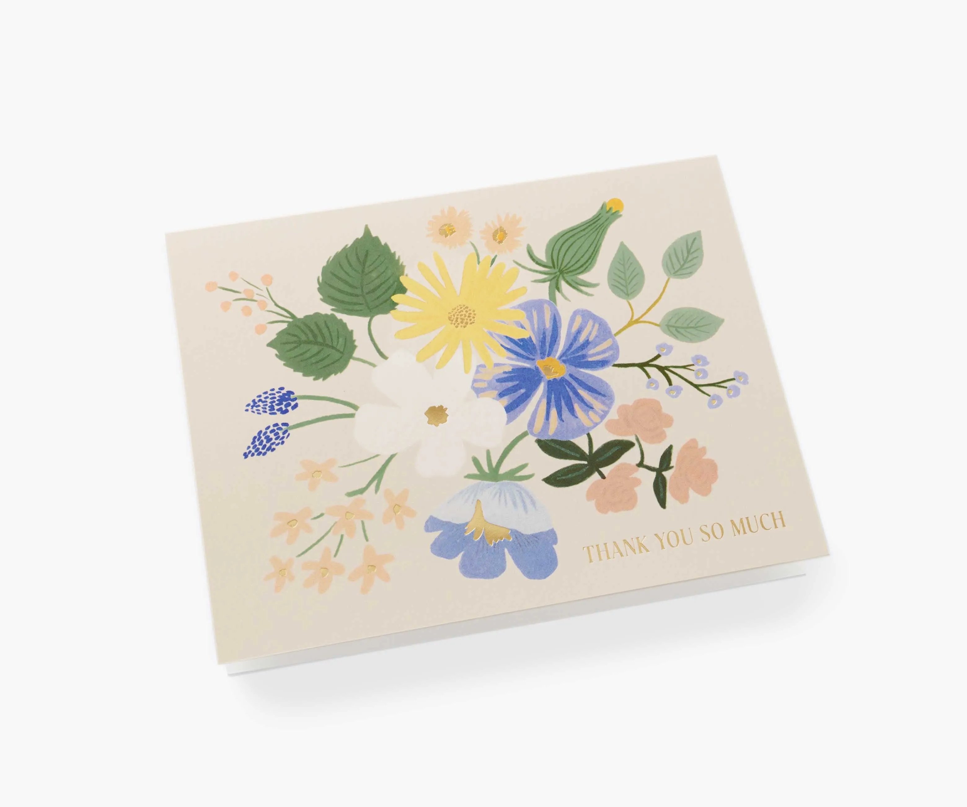 Garden Party Blue Thank You Greeting Card