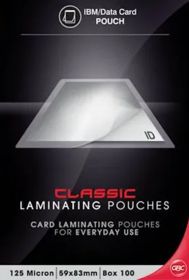 GBC LAMINATING POUCH GLOSS CREDIT CARD 54X86MM 5MIL