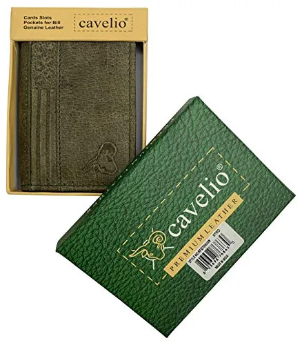 Genuine Leather Business Card Holder Name Card Case Credit Card Wallet with ID Window RFID Blocking USA Series