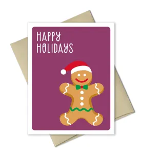 Gingerbread Boy Holiday Card - Cute Holiday Greetings