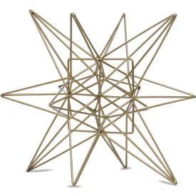 Gold Metal Star Figurine Tabletop Decor Sculpture (Small)