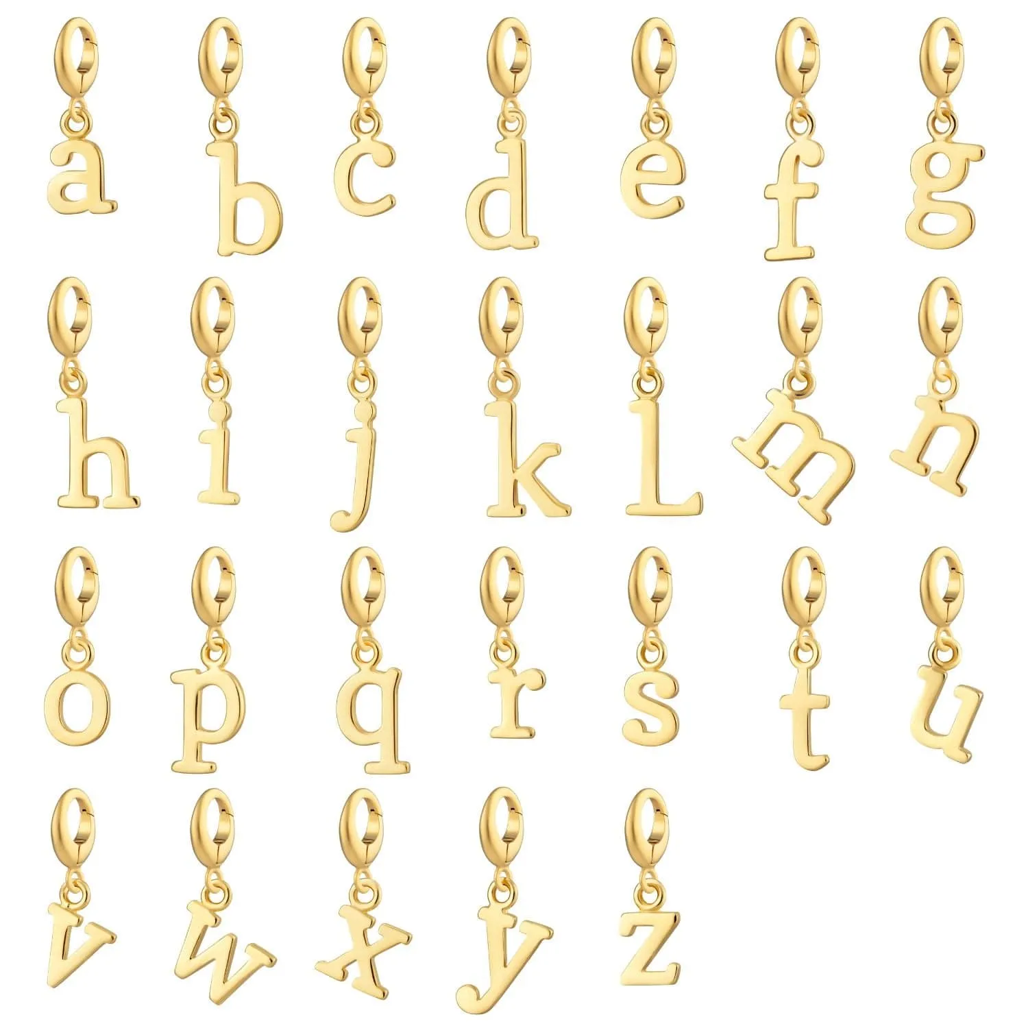 Gold Plated Letter Charm Necklace