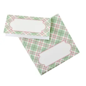 Green & Red Tartan Place Cards