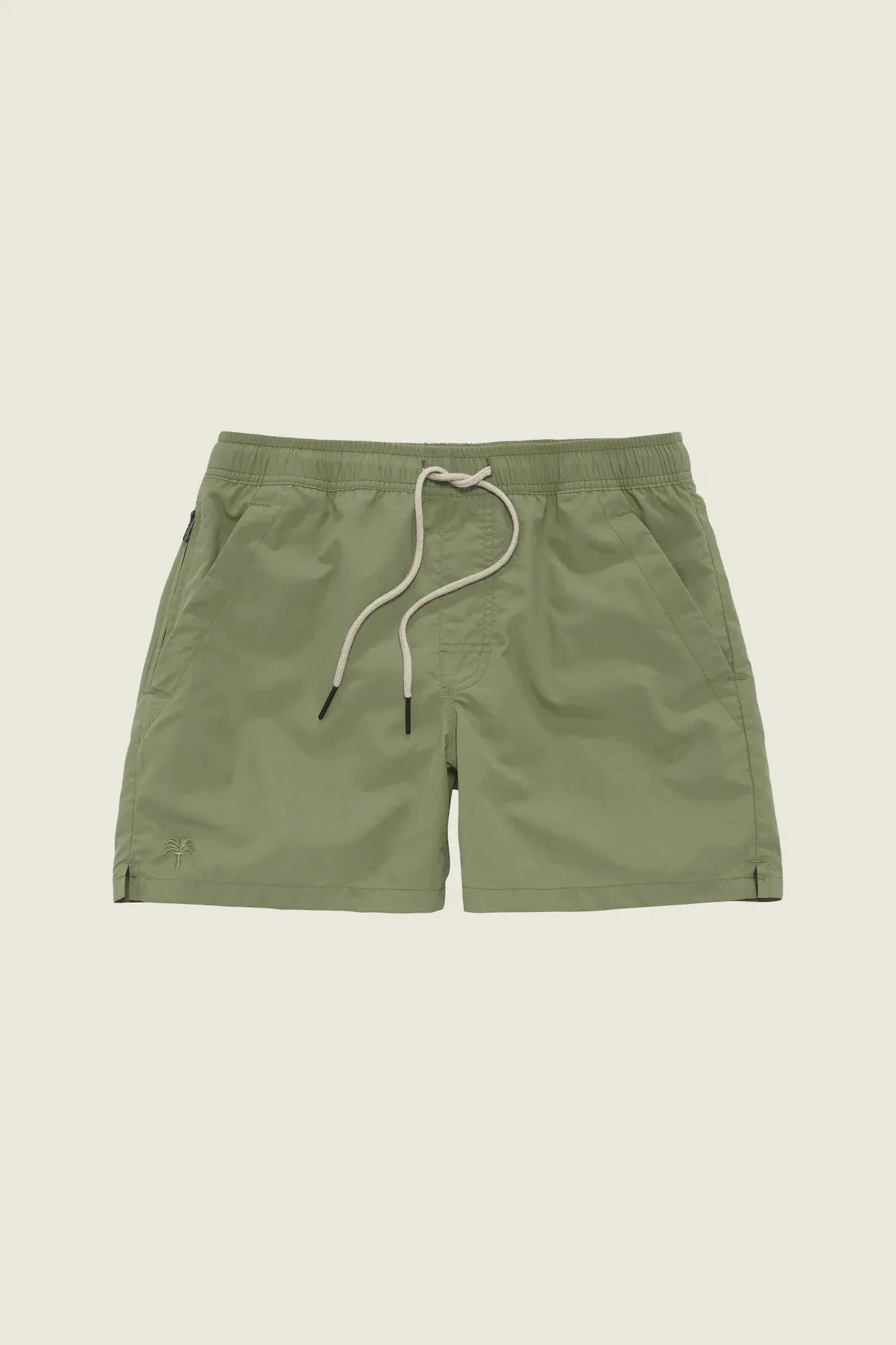 Green Nylon Swim Shorts