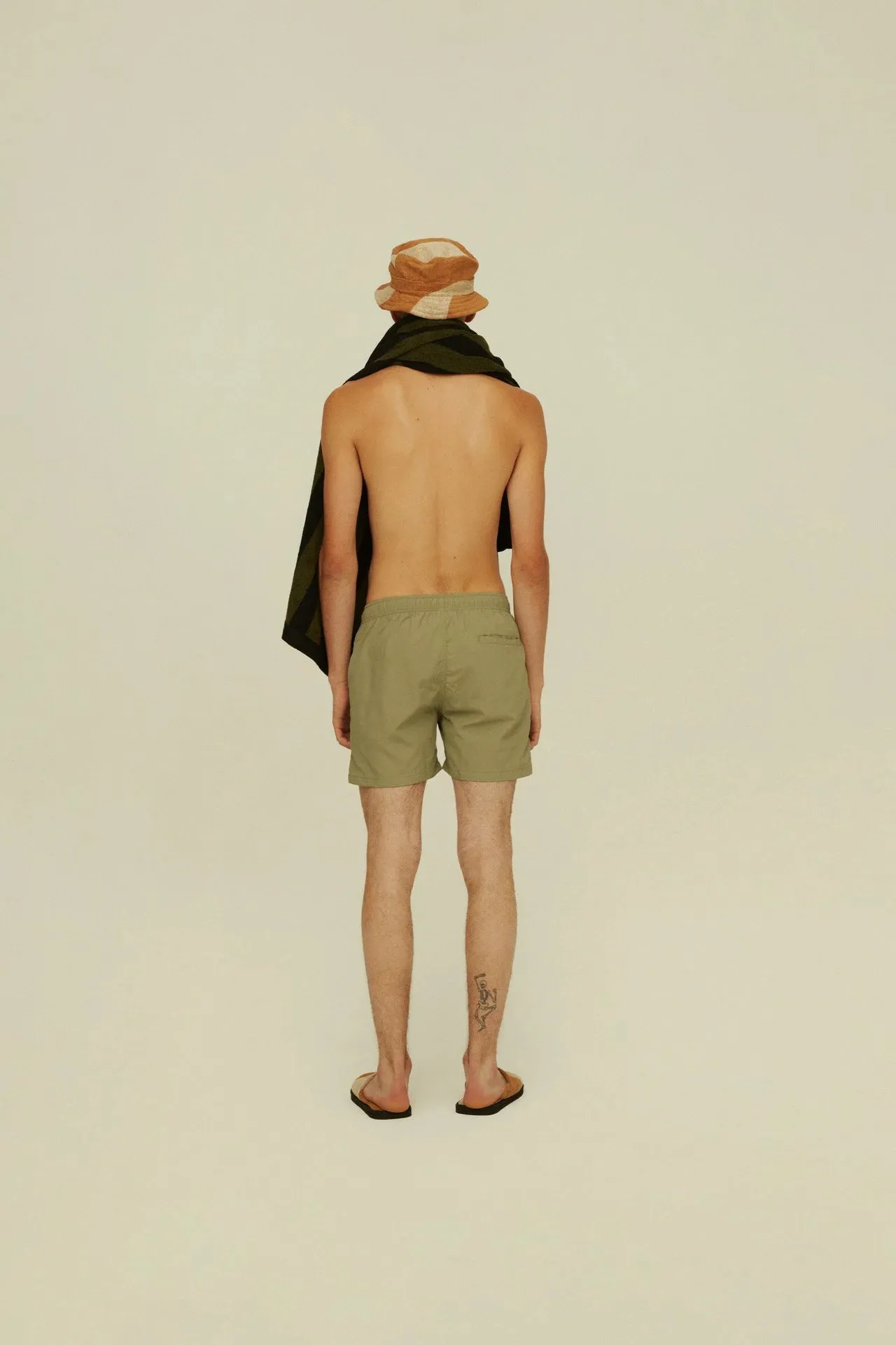 Green Nylon Swim Shorts