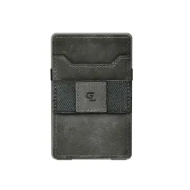 Groove Life Groove Wallet (Gun Metal with Black Leather Card Sleeve)