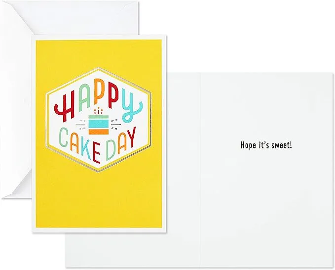 Hallmark Birthday Cards Assortment, Happy Cake Day (12 Cards with Envelopes)