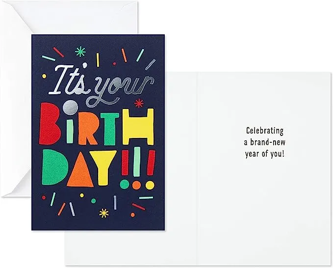 Hallmark Birthday Cards Assortment, Happy Cake Day (12 Cards with Envelopes)