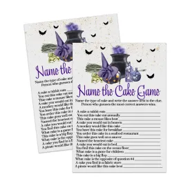 Halloween Bridal Shower Guess the Cake Game | Unique Wedding Reception Activity | Instant PDF Download