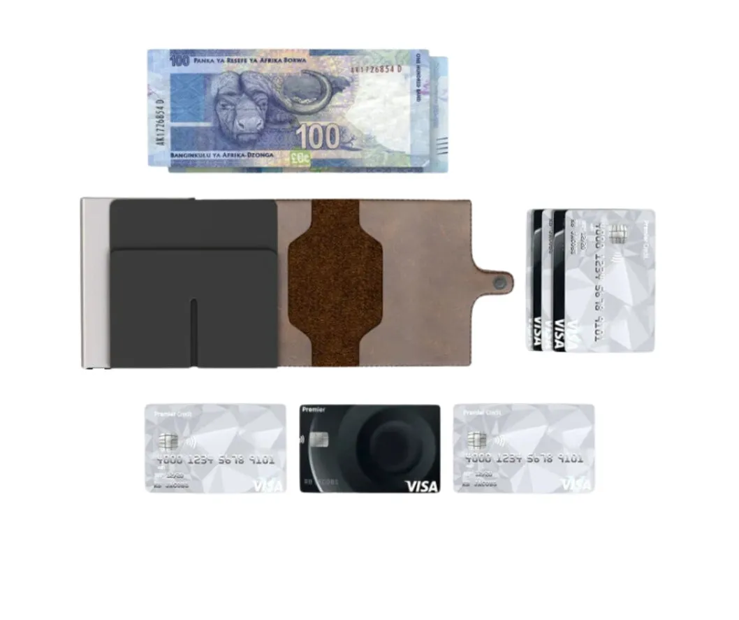 Hammer&Hide Genuine Saddle Leather Pop Up Wallet- Unisex