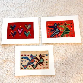 Handwoven Mayan Cards – Set of 3 Unique Greeting Cards