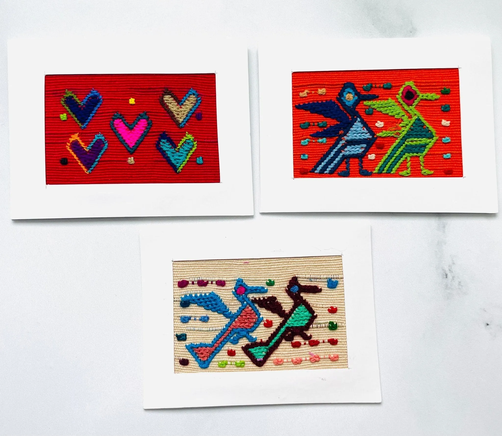 Handwoven Mayan Cards – Set of 3 Unique Greeting Cards