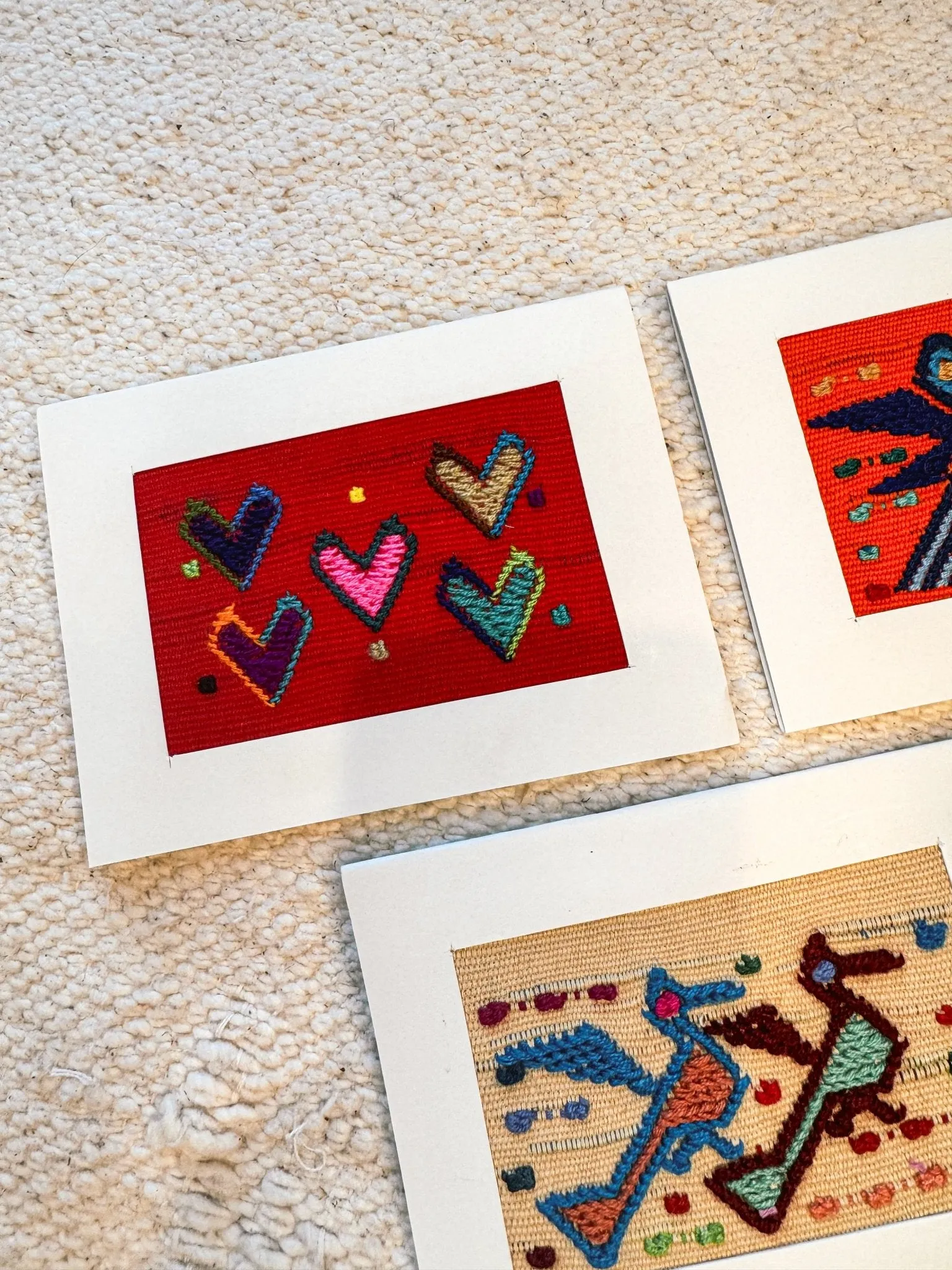 Handwoven Mayan Cards – Set of 3 Unique Greeting Cards